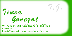 timea gonczol business card